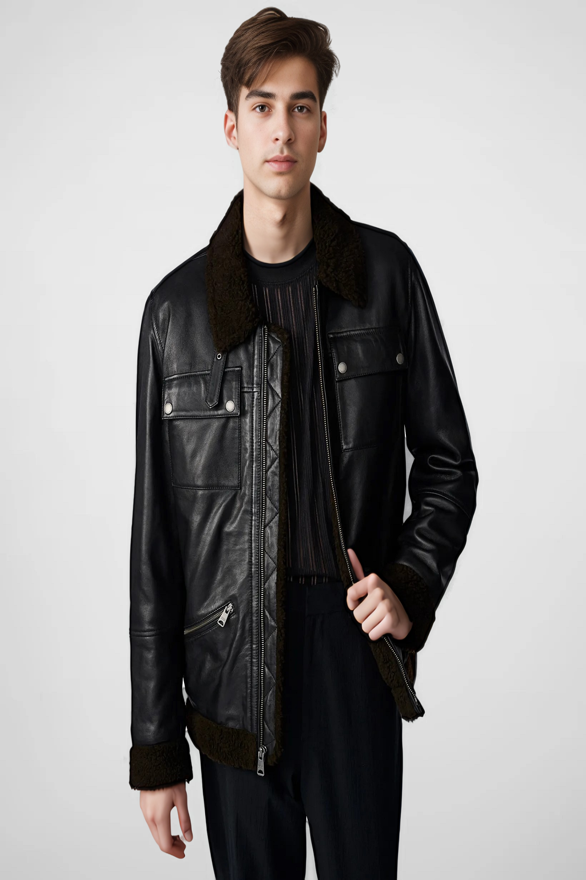 leather bomber jacket, men's bomber jacket, bomber jacket for men, classic bomber jacket