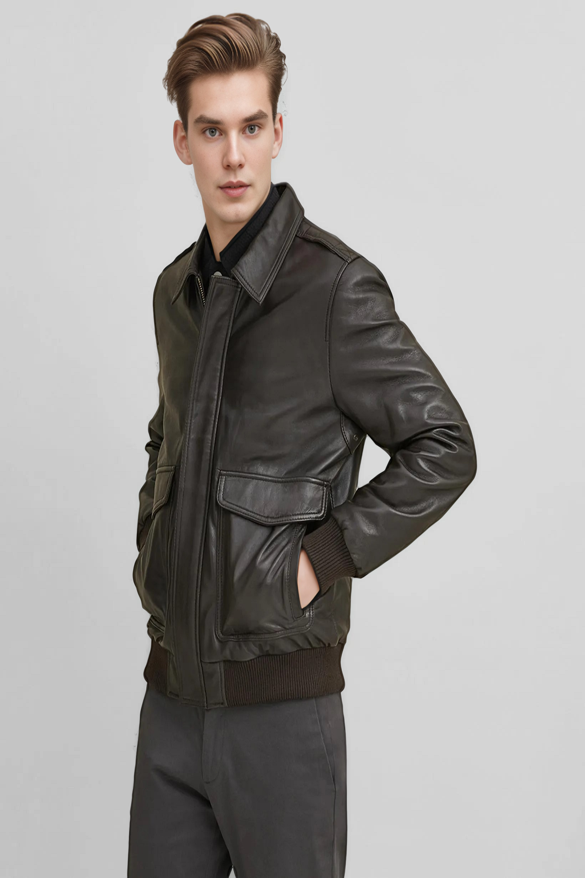 black leather bomber jacket, pilot bomber jacket, vintage leather bomber jacket