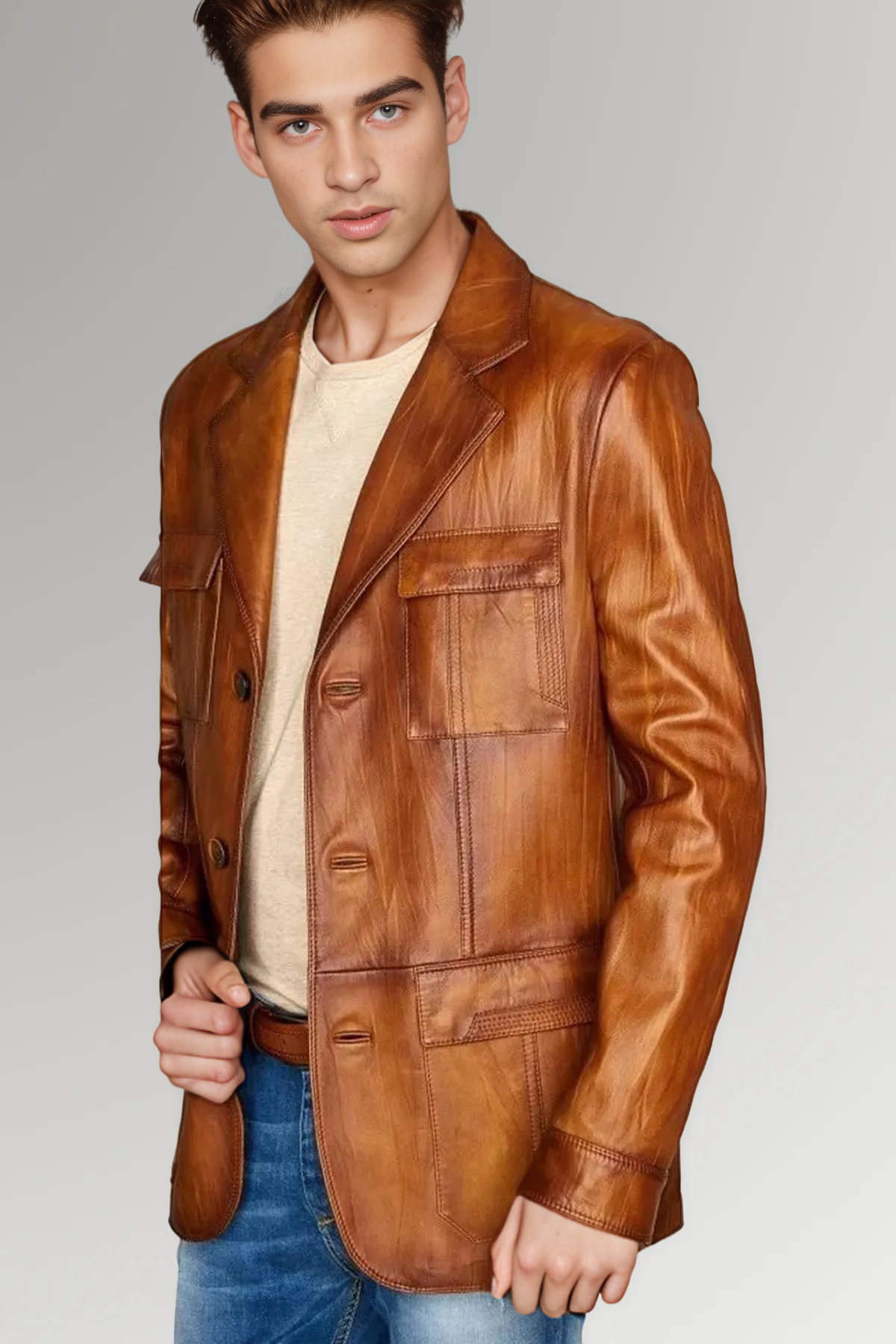 leather blazer, men's leather blazer, moto blazer, vegan leather blazer, Blazer leather jacket camel brown leather blazer, best leather blazer for men, men's slim fit leather blazer cropped leather blazer, versatile leather blazer, dressy leather blazer, leather blazer