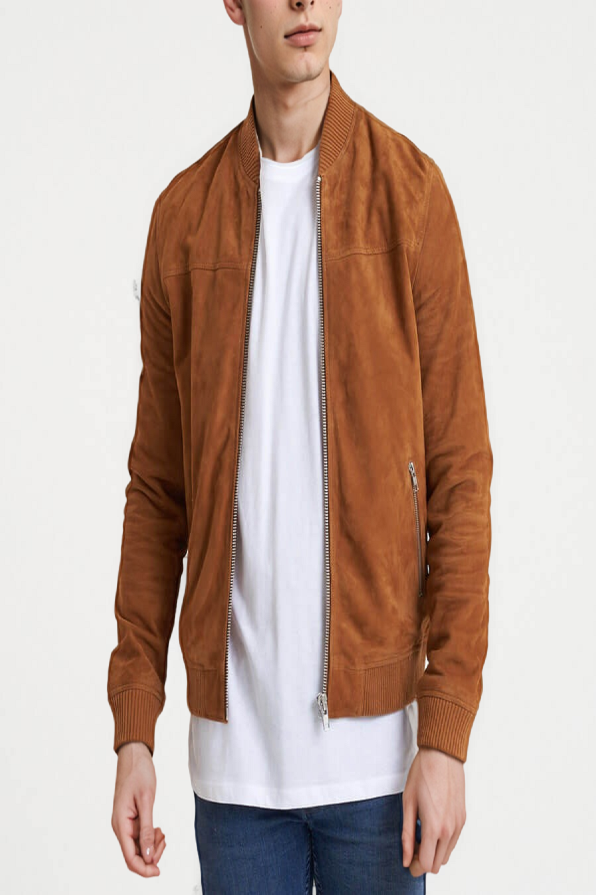 suede bomber leather jacket