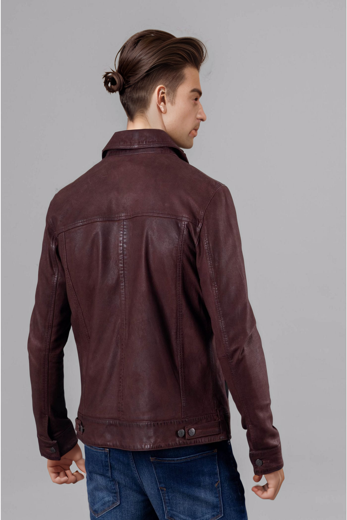 Red brown suede real leather biker jacket, motorcycle leather jacket, men's cafe racer leather jacket, cafe racer leather jacket, varsity café racer leather jacket, Slim-fit leather jacket, brown suede leather jacket Radish brown  suede leather jacket