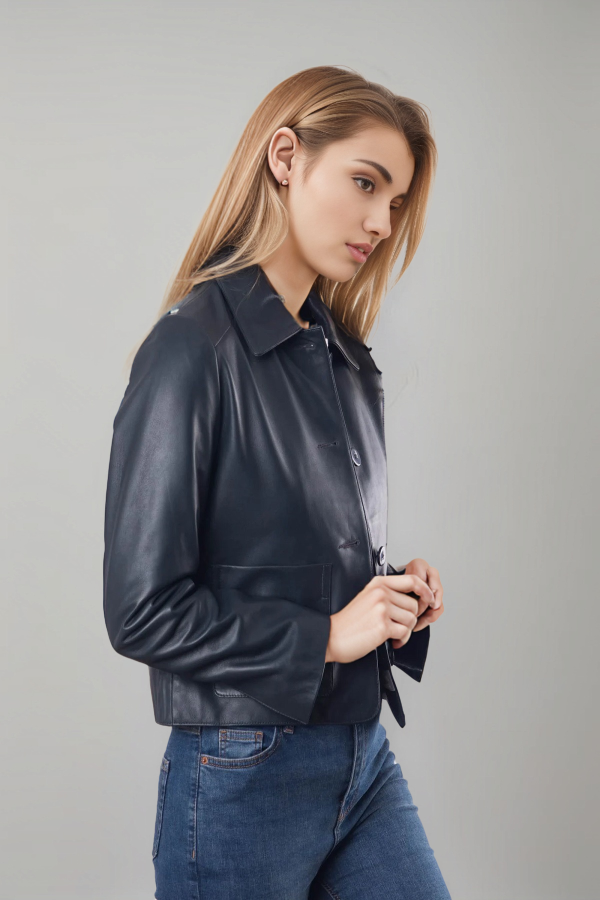 leather blazer, women's leather blazer, moto blazer, vegan leather blazer, navy leather blazer, best leather blazer for women, women's slim fit leather blazer, edgy leather blazer, cropped leather blazer, versatile leather blazer, dressy leather blazer, Blazer leather jacket, leather blazer