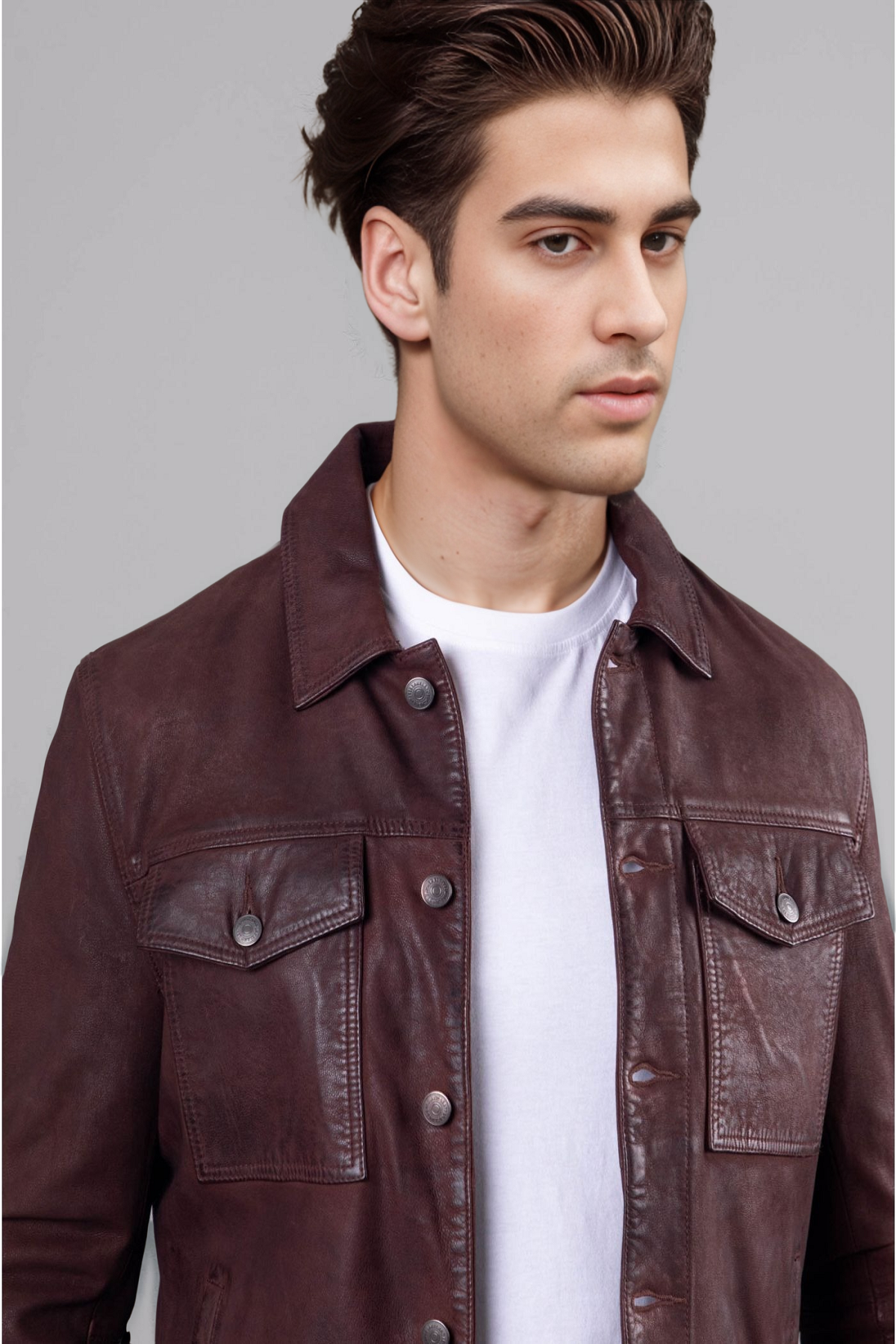 Red brown suede real leather biker jacket, motorcycle leather jacket, men's cafe racer leather jacket, cafe racer leather jacket, varsity café racer leather jacket, Slim-fit leather jacket, brown suede leather jacket Radish brown  suede leather jacket